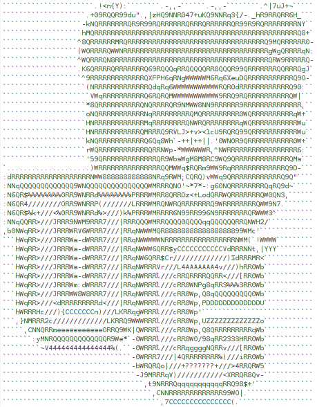 Ursinus Bear Logo ASCII Rendering