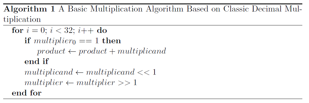 Multiplication with a Simple Algorithm