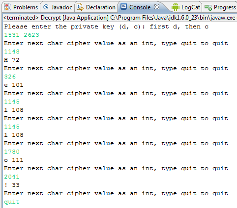 Decryption Example