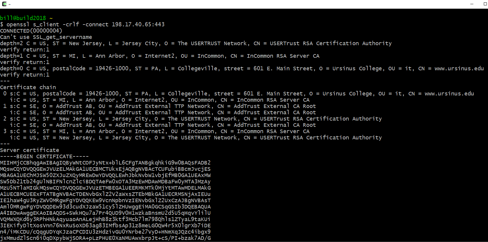 HTTPS Request with Telnet