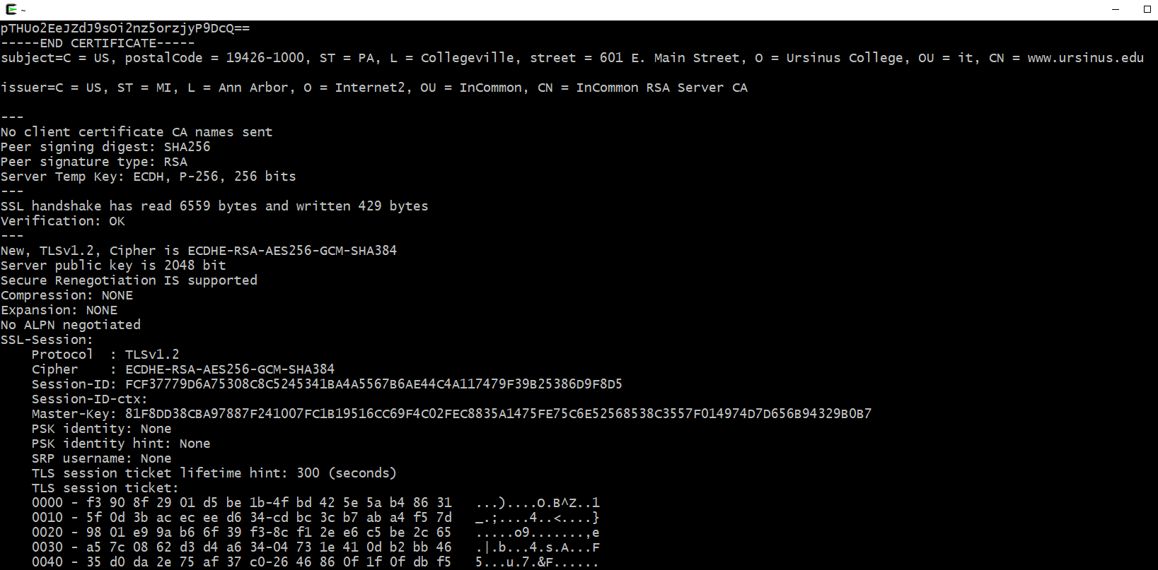 HTTPS Request with Telnet