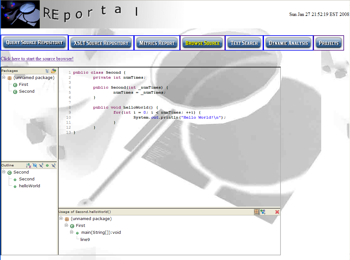 Source Code Browser